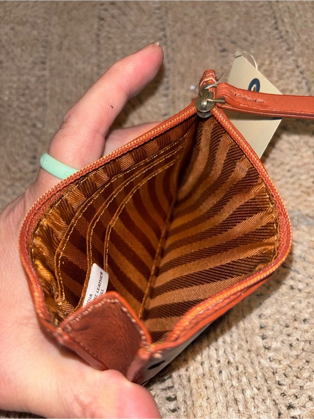 G.H. Bass & Co. Genuine Leather Coin Purse Card Case NWT